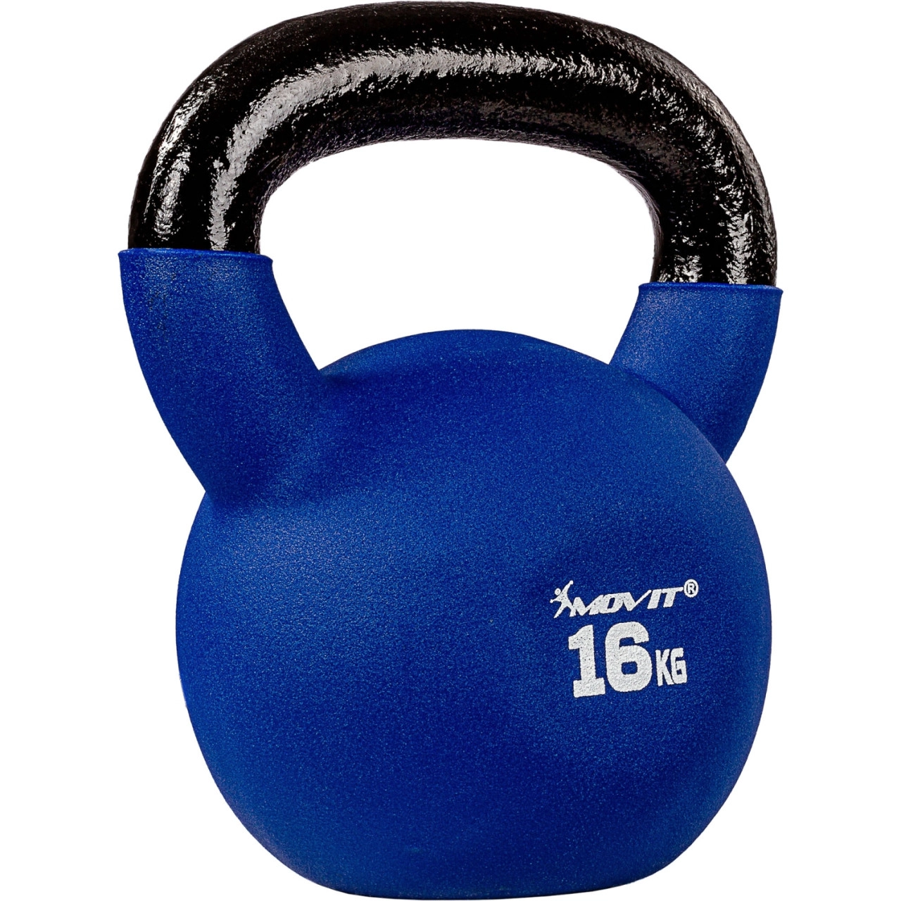 MOVIT® 16kg Kettlebell Kugelhantel guss neopren dunkelblau