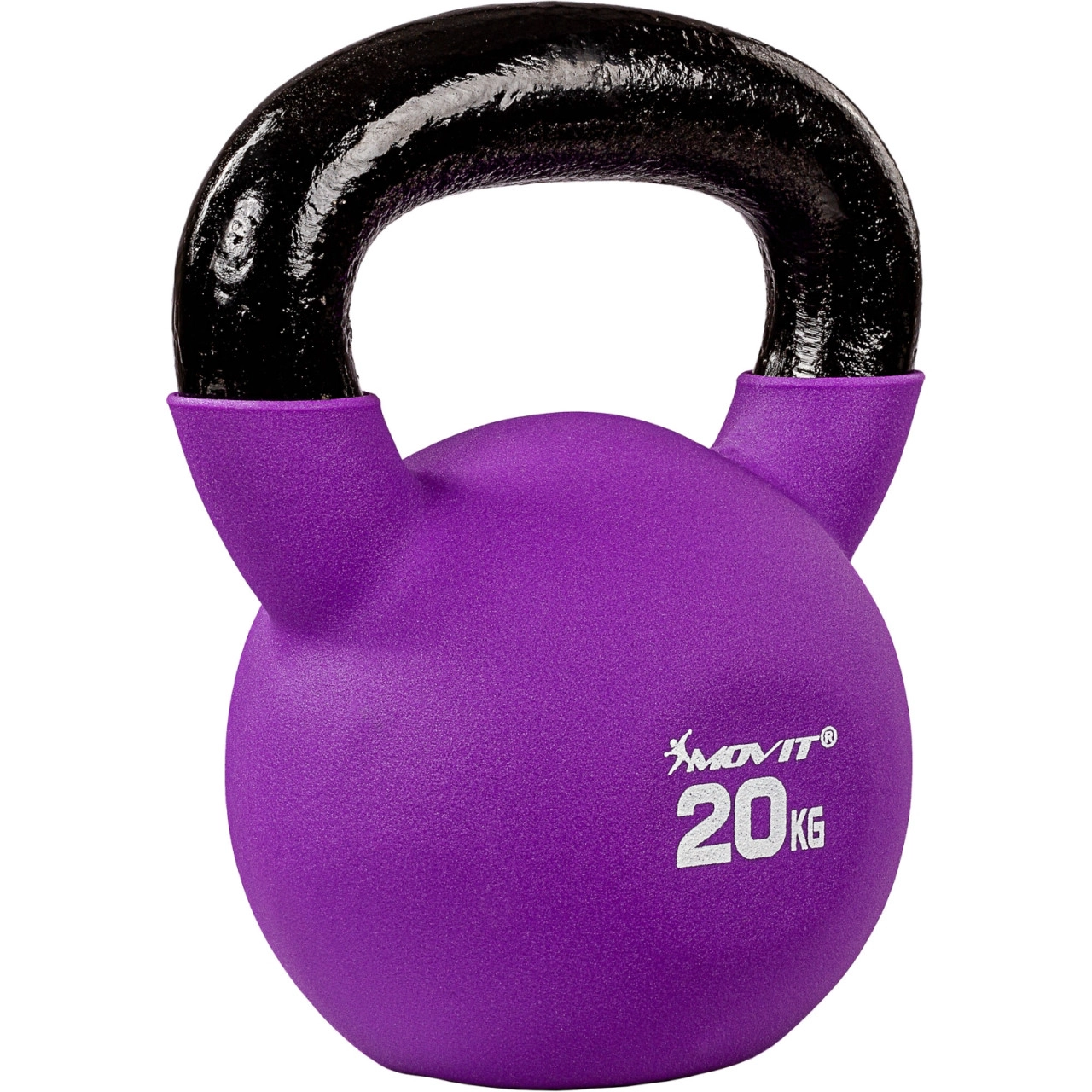 MOVIT® 20kg Kettlebell Kugelhantel gusseisen neopren violett