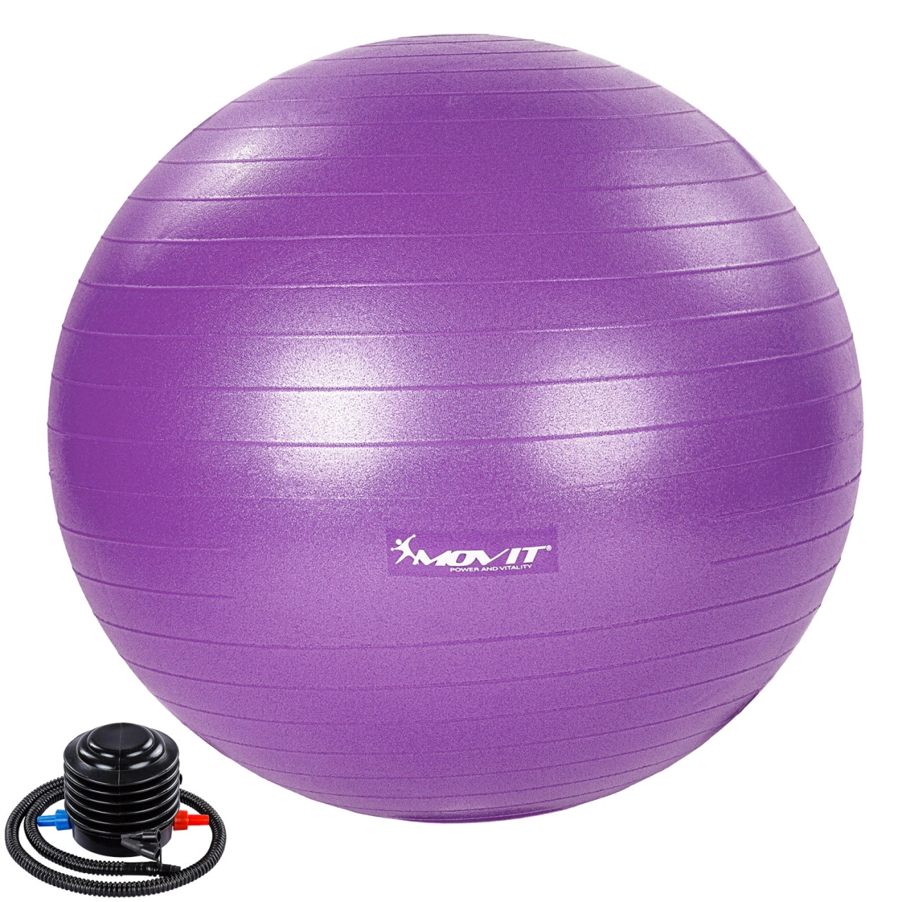 MOVIT® Gymnastikball mit Fußpumpe, 75 cm, violett