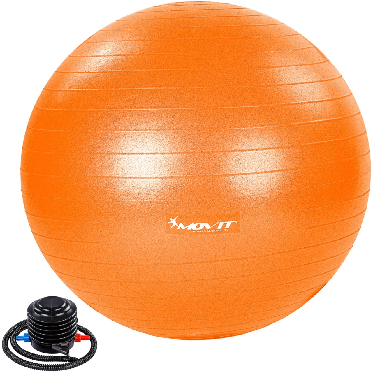 MOVIT® Gymnastikball mit Fußpumpe, 85 cm, orange