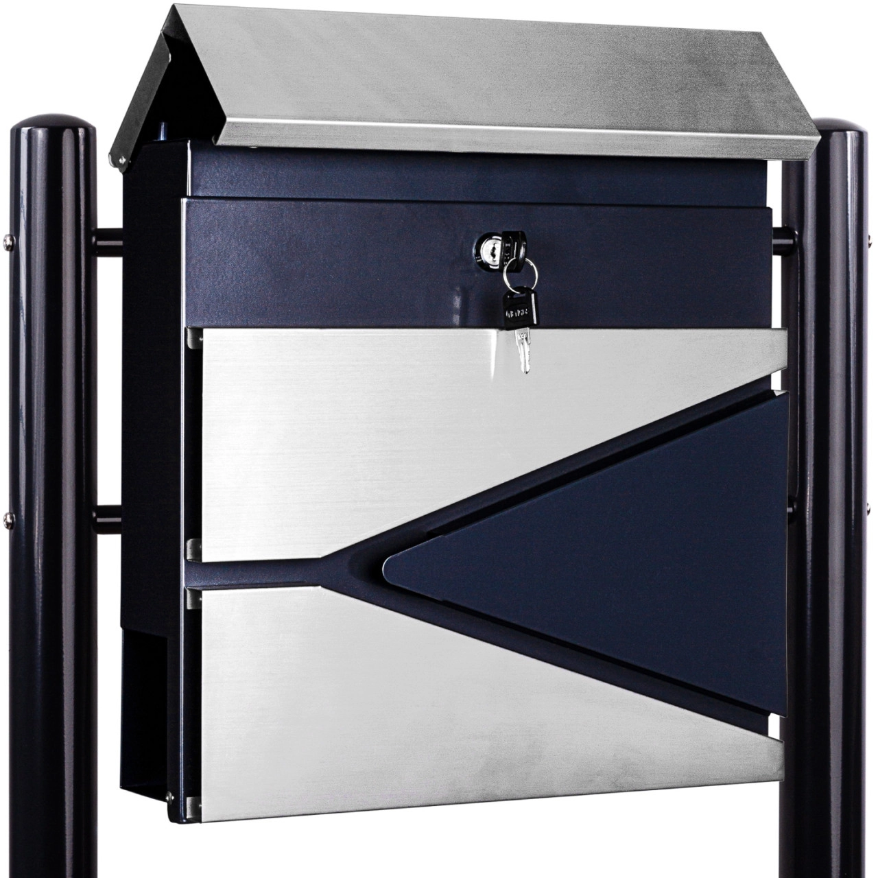 STILISTA® Standbriefkasten Stahl MIX mit Anthrazit Beinen 37
