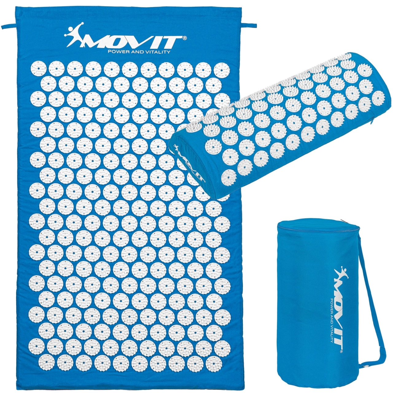 MOVIT® Akupressurmatte mit Kissen 75x44, hellblau