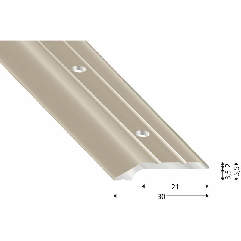 Einfassprofil Alu Edelstahloptik, gelocht, 30/1000 mm - Kügele