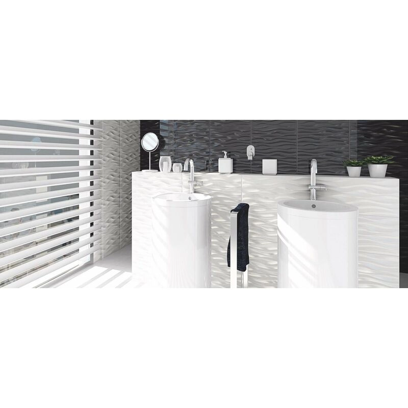 Olas Blanco 25x50 (carton de 2 m2)