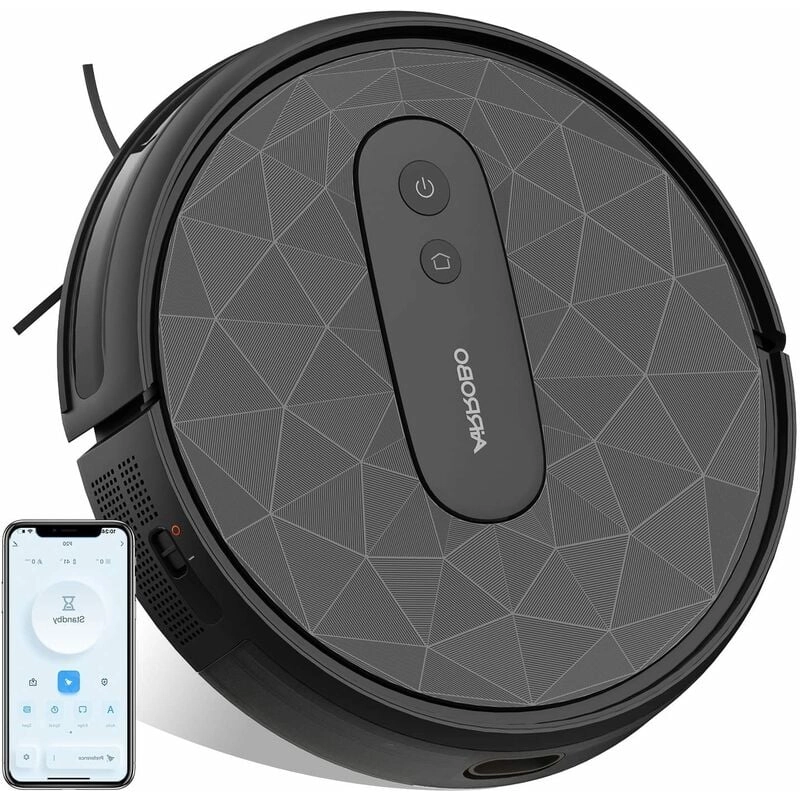 Airrobo - P20 Saugroboter - Ultra dünner Roboter - app und wifi Verbunden - 2800 Pa Saugkraft - 2600 mAh Akku - Staubsauger Roboter