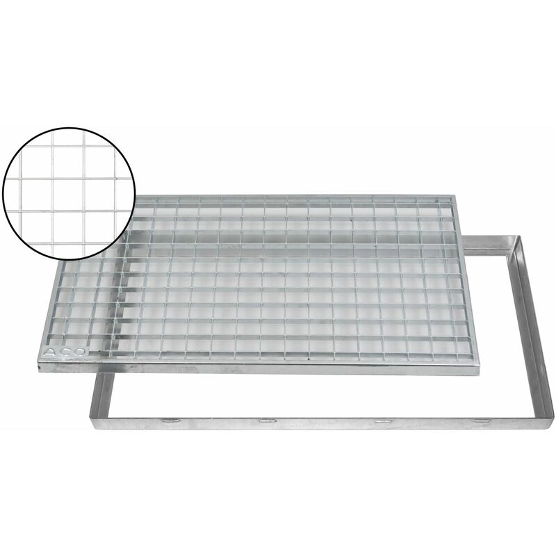 ACO - Schuhabstreifer Gitterrost mit Zarge mw 30/30 Eingangsrost Normrost Abstreifer Rahmen: 80 x 40 cm