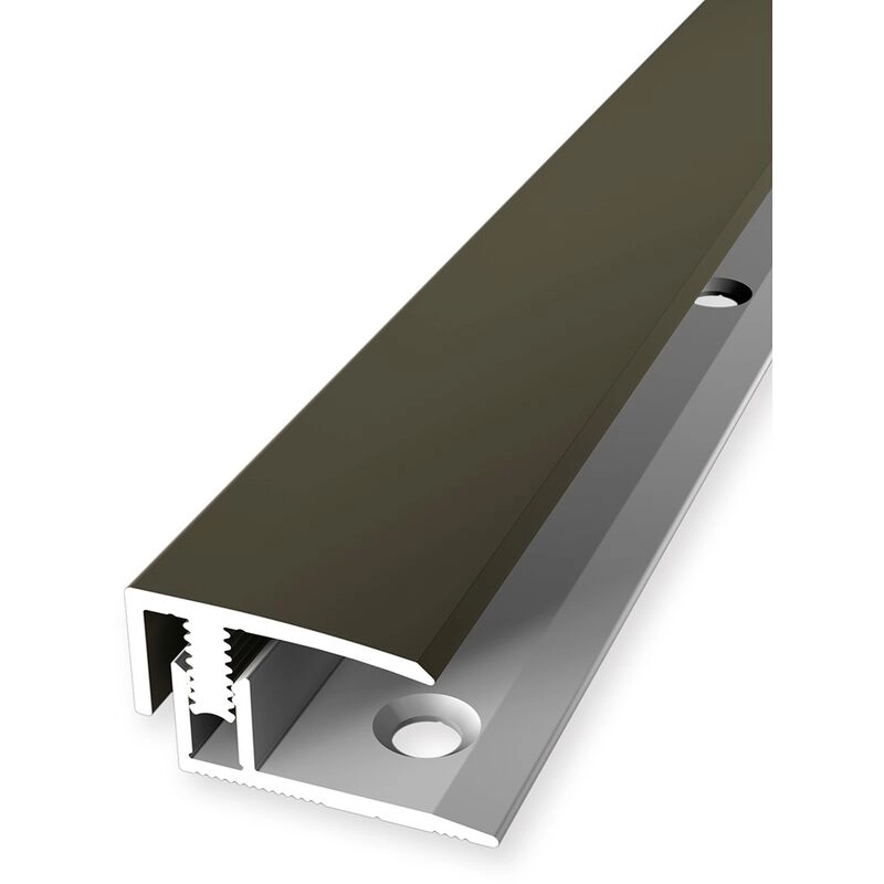 Proviston - Anpassungsprofil | Laminatabschluss | Breite: 21 mm | Höhenausgleich: 7 - 12 mm | Länge: 900 mm | Aluminiumprofil | Bronze | 1 Stück