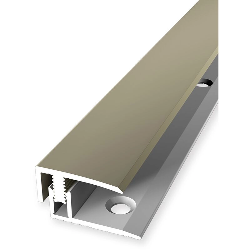 Proviston - Anpassungsprofil | Laminatabschluss | Breite: 21 mm | Höhenausgleich: 7 - 12 mm | Länge: 1000 mm | Aluminiumprofil | Sand | 1 Stück - Sand