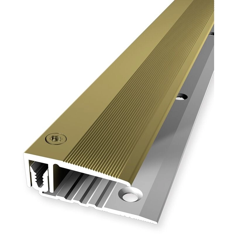 Proviston - Einschubprofil | Ausgleichsprofil | Breite: 33 mm | Höhenausgleich: 7 - 18 mm | Länge: 1000 mm | Aluminiumprofil | Gold | 1 Stück - Gold
