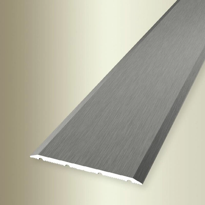 Bergangsprofil | Breite: 40 mm | Höhe: 0 - 99 mm | Länge: 1000 mm | Aluminium eloxiert | Glatt | Edelstahl | Selbstklebend - Edelstahl - Proviston