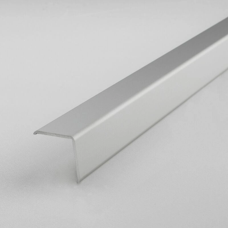 Eckschutzwinkel | Aluminium | Silber | Breite 20 mm | Höhe 20 mm | Länge 1000 mm | Ungebohrt | Eckschutzprofil | Eckschutzleiste | Metallprofil | 1