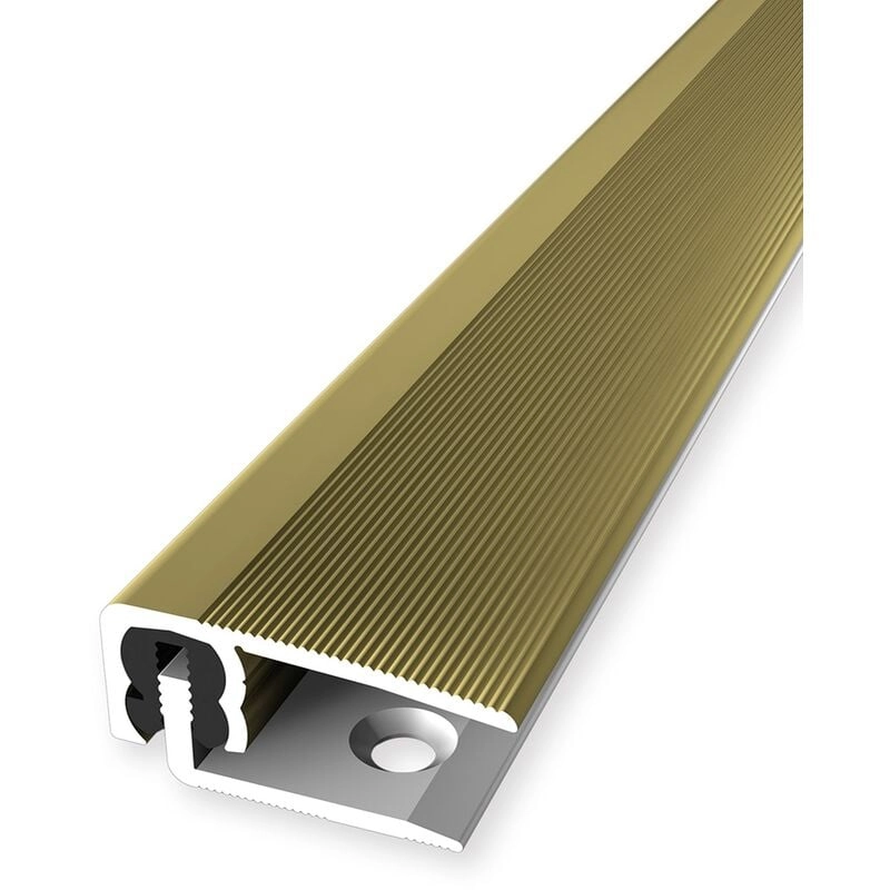 Abschlussprofil | Parkettausgleich | Breite: 30 mm | Höhenausgleich: 7 - 18 mm | Länge: 900 mm | Aluminiumprofil | Gold | 1 Stück - Gold - Proviston