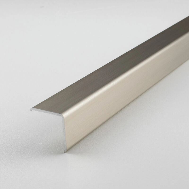 Proviston - Eckschutzwinkel | Aluminium | Edelstahloptik | Breite 20 mm | Höhe 20 mm | Länge 1000 mm | Ungebohrt | Eckschutzprofil | Eckschutzleiste