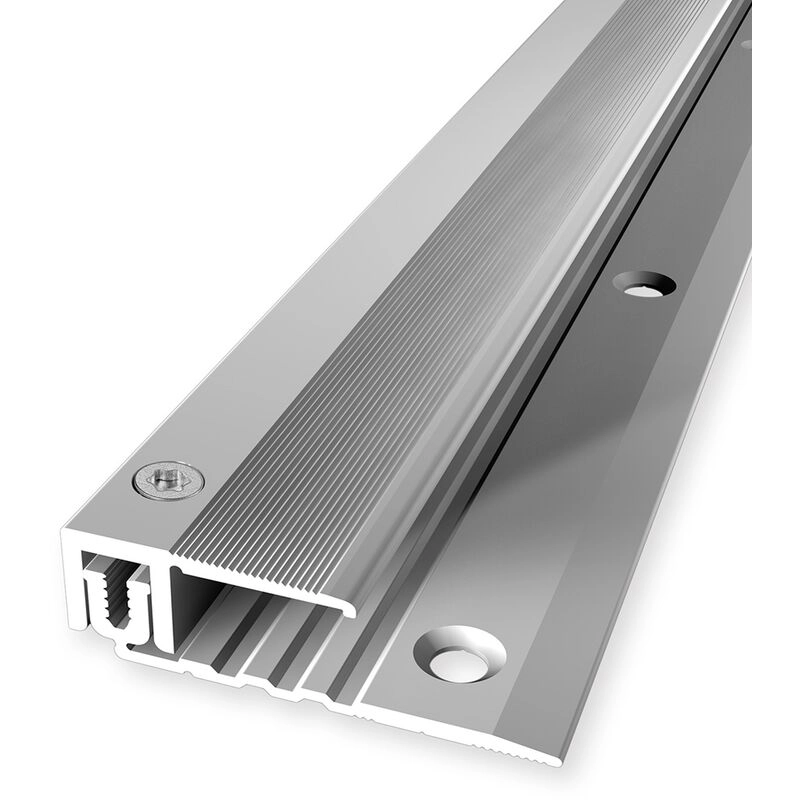 Abschlussprofil | Parkettausgleich | Breite: 28 mm | Höhenausgleich: 6.5 - 16 mm | Länge: 900 mm | Aluminiumprofil | Silber | 1 Stück - Silber