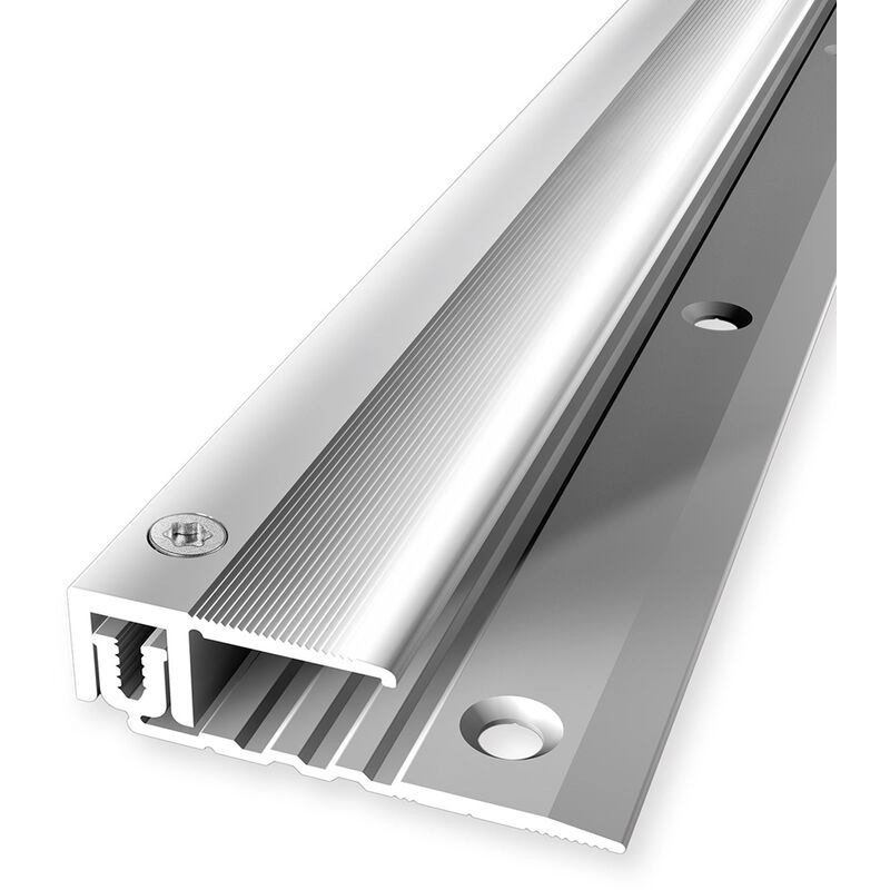 Proviston - Abschlussprofil | Parkettausgleich | Breite: 28 mm | Höhenausgleich: 6.5 - 16 mm | Länge: 1000 mm | Aluminiumprofil | Alu poliert | 1