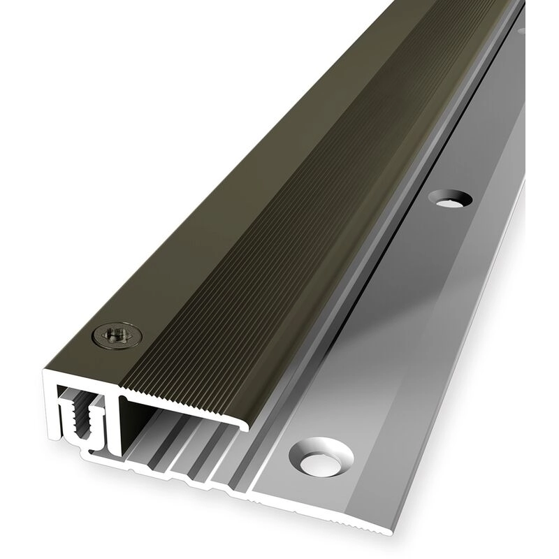 Abschlussprofil | Parkettausgleich | Breite: 28 mm | Höhenausgleich: 6.5 - 16 mm | Länge: 900 mm | Aluminiumprofil | Bronze | 1 Stück - Bronze