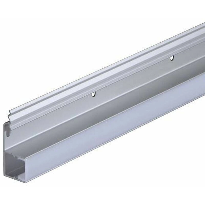 Led Clip für Sockelleisten | Indirekte Beleuchtung | 16.5 x 42.4 x 2400 mm | Kunststoff | Grau | Lichtleiste | 2.4 Meter - Grau - Proviston