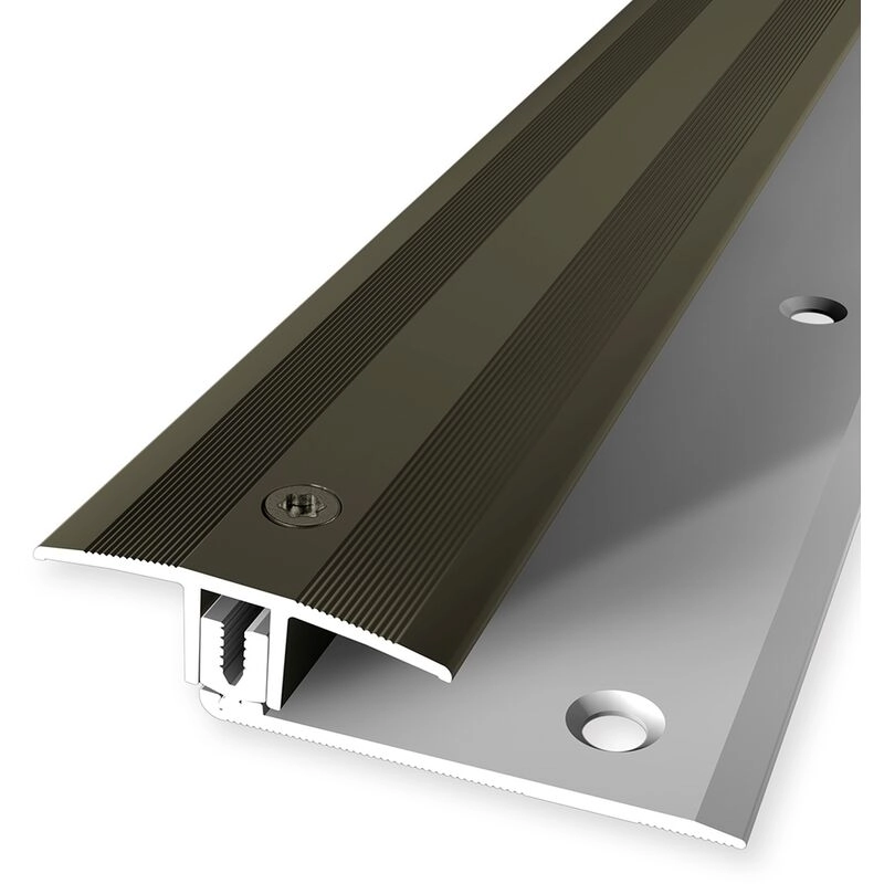 Proviston - Ausgleichsprofil flexibel | Parkettprofil | Breite: 37 mm | Höhenausgleich: 7 - 17 mm | Länge: 1000 mm | Aluminiumprofil | Bronze | 1