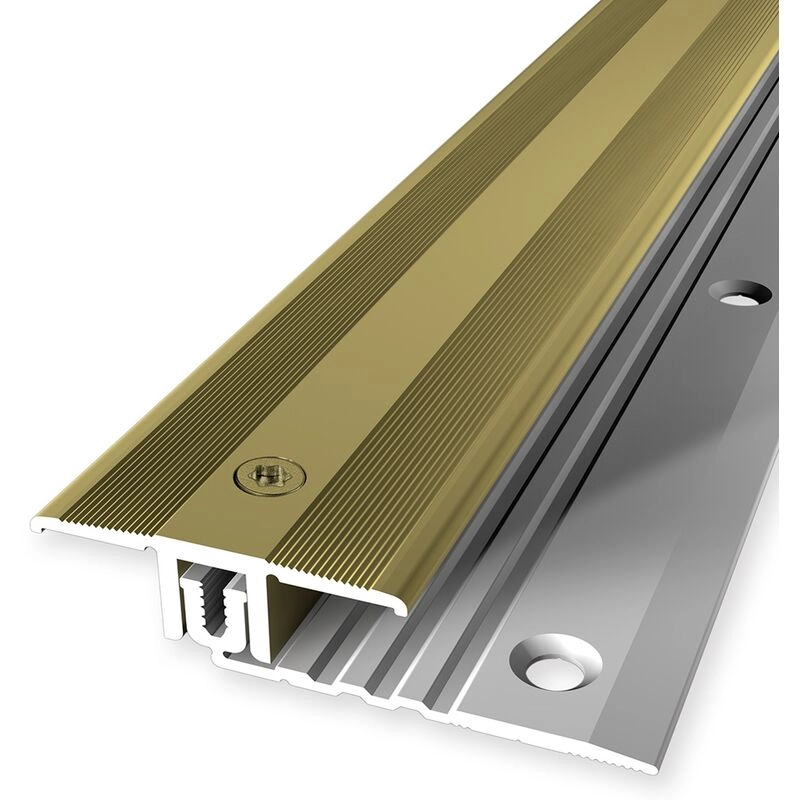 Bergangsprofil | Laminatausgleich | Breite: 34 mm | Höhenausgleich: 6.5 - 16 mm | Länge: 900 mm | Aluminiumprofil | Gold | 1 Stück - Gold - Proviston