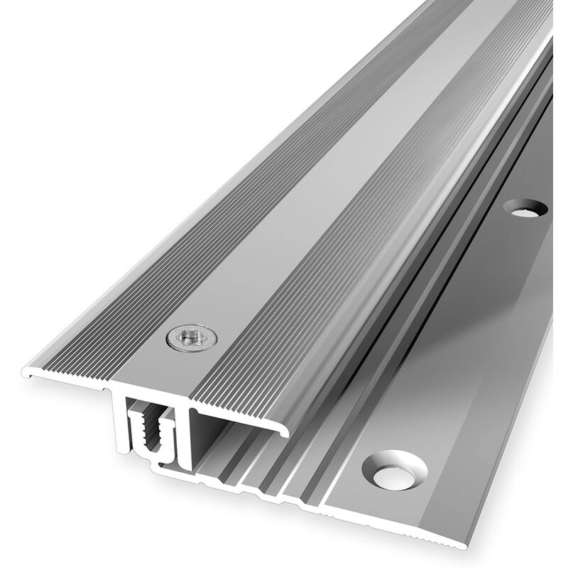 Proviston - bergangsprofil | Laminatausgleich | Breite: 34 mm | Höhenausgleich: 6.5 - 16 mm | Länge: 1000 mm | Aluminiumprofil | Silber | 1 Stück