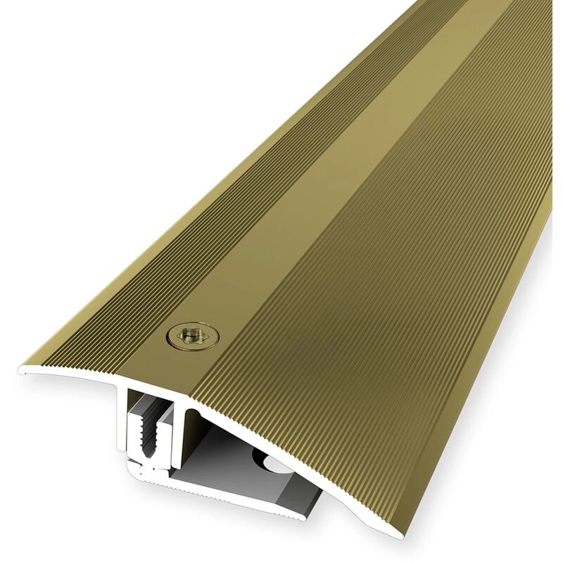 Proviston - Ausgleichsprofil flexibel | Parkettprofil | Breite: 51 mm | Höhenausgleich: 7 - 23 mm | Länge: 1000 mm | Aluminiumprofil | Gold | 1 Stück