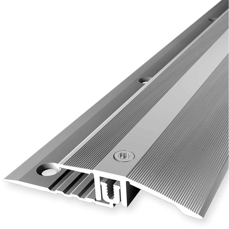 Proviston - Abschlussprofil | Übergangsprofil | Breite: 44 mm | Höhenausgleich: 6.5 - 16 mm | Länge: 1000 mm | Aluminiumprofil | Silber | 1 Stück