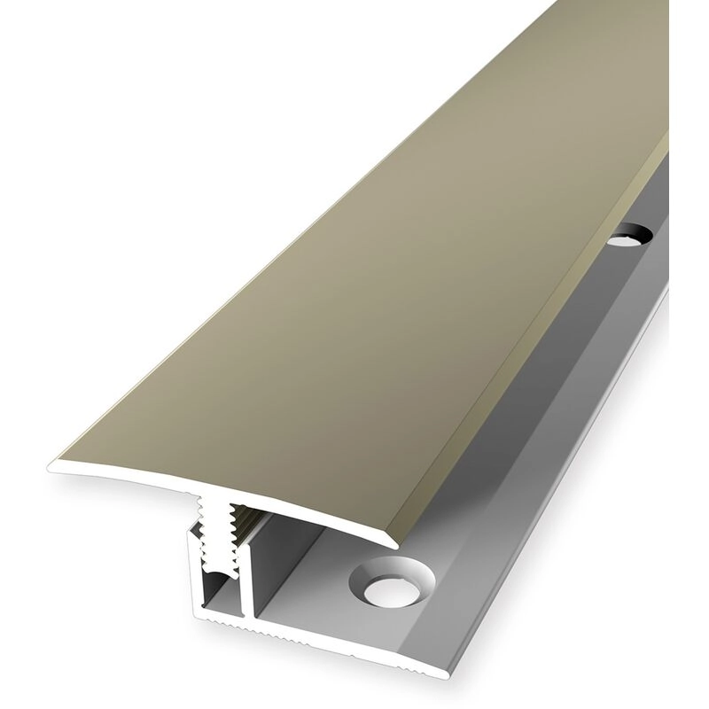Proviston - bergangsprofil | Laminatausgleich | Breite: 31.5 mm | Höhenausgleich: 7 - 12 mm | Länge: 1000 mm | Aluminiumprofil | Sand | 1 Stück - Sand