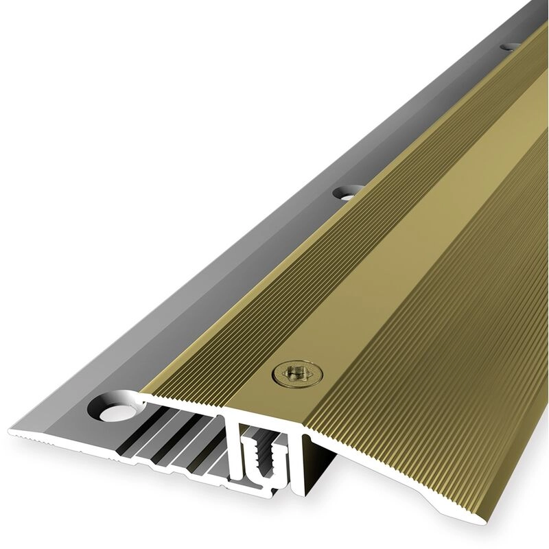 Proviston - Ausgleichsprofil | Übergangsprofil | Breite: 44 mm | Höhenausgleich: 6.5 - 16 mm | Länge: 900 mm | Aluminiumprofil | Gold | 1 Stück - Gold