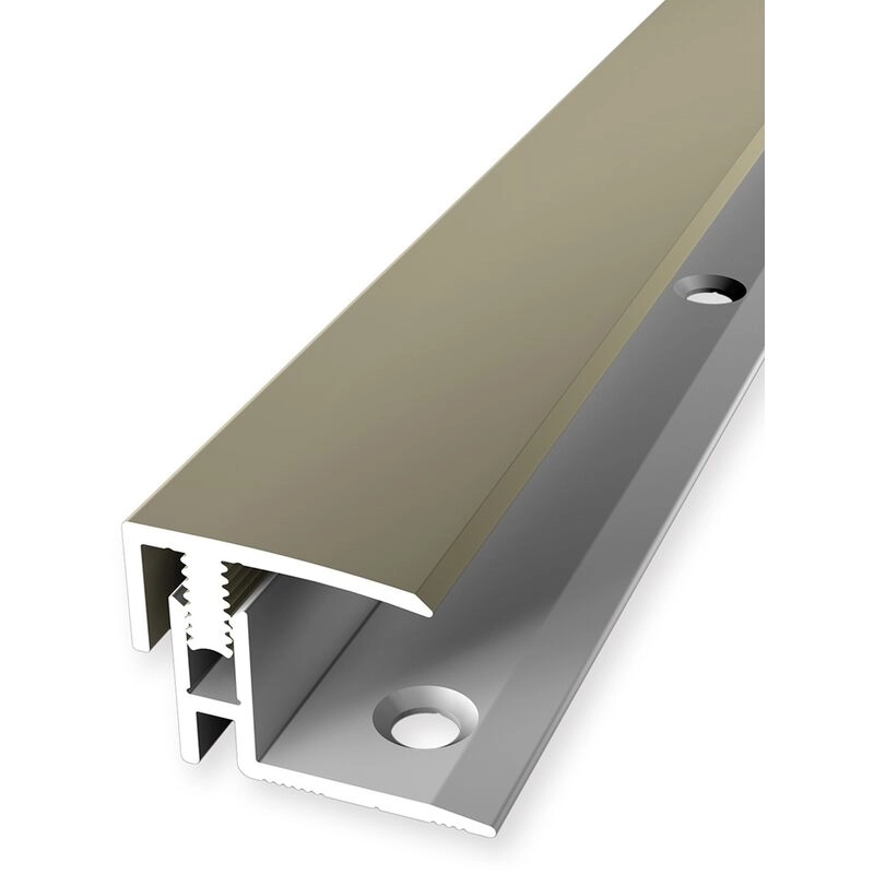 Proviston - Einschubprofil | Parkettausgleich | Breite: 21 mm | Höhenausgleich: 12 - 17 mm | Länge: 2000 mm | Aluminiumprofil | Sand | 1 Stück - Sand