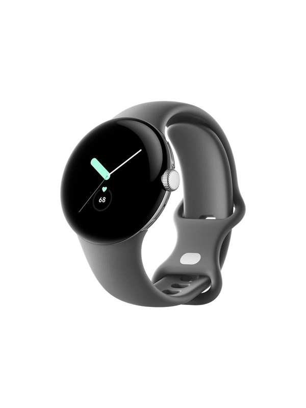 Google Pixel Watch - Polished Silver with Charcoal Band