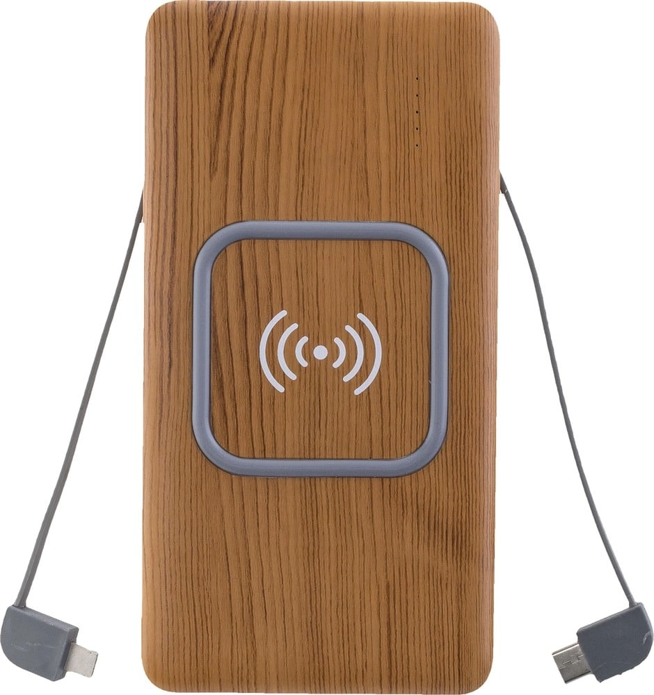 Inductive Charge Powerbank ULTIMATE 10000mAh Wood