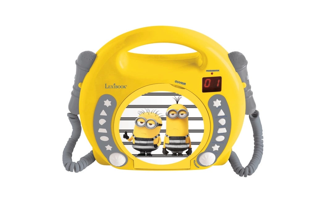 RCDK100DES Tragbarer Minions-CD-Player mit 2 Mikrofonen