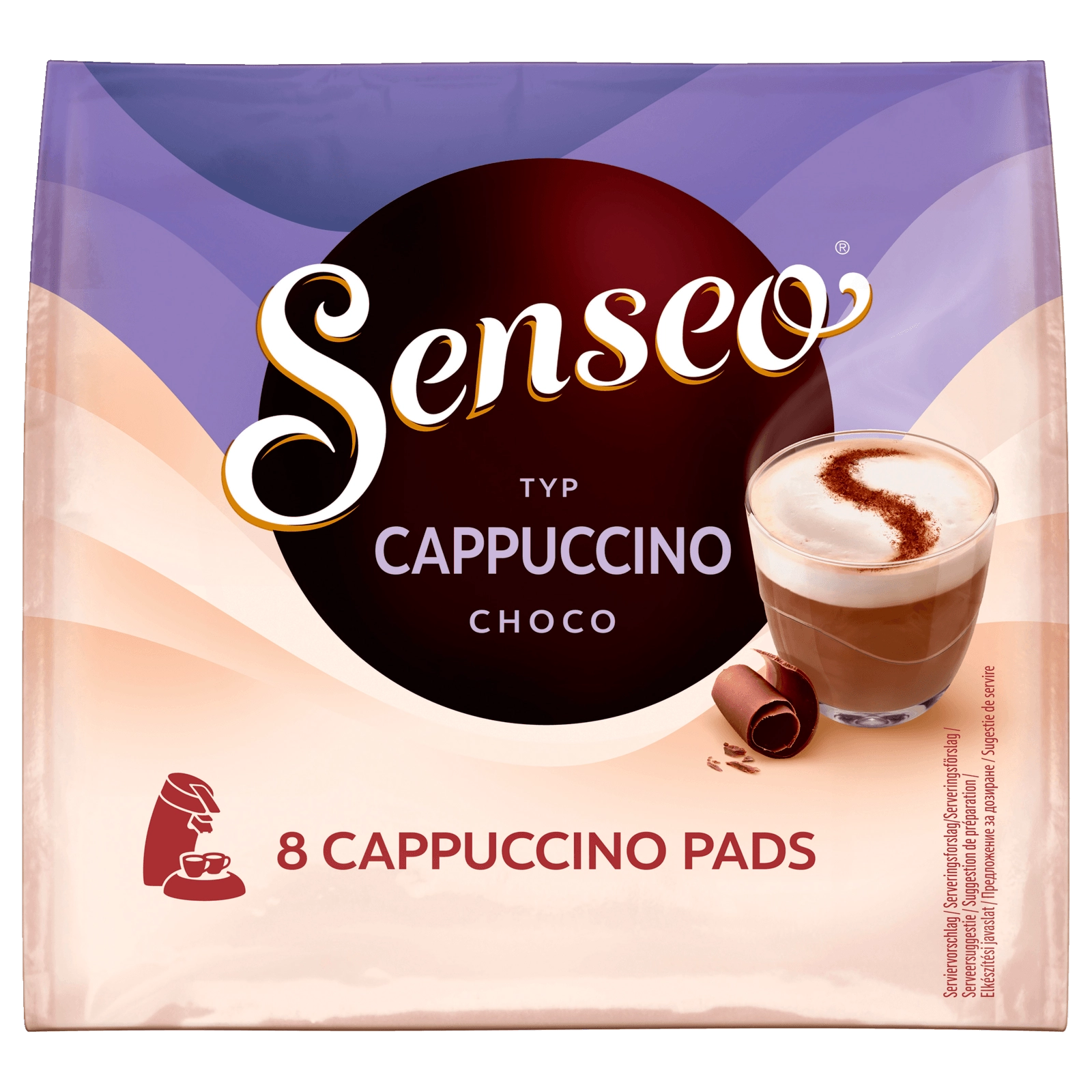 Senseo Kaffeepads Cappuccino Choco 92g, 8 Pads