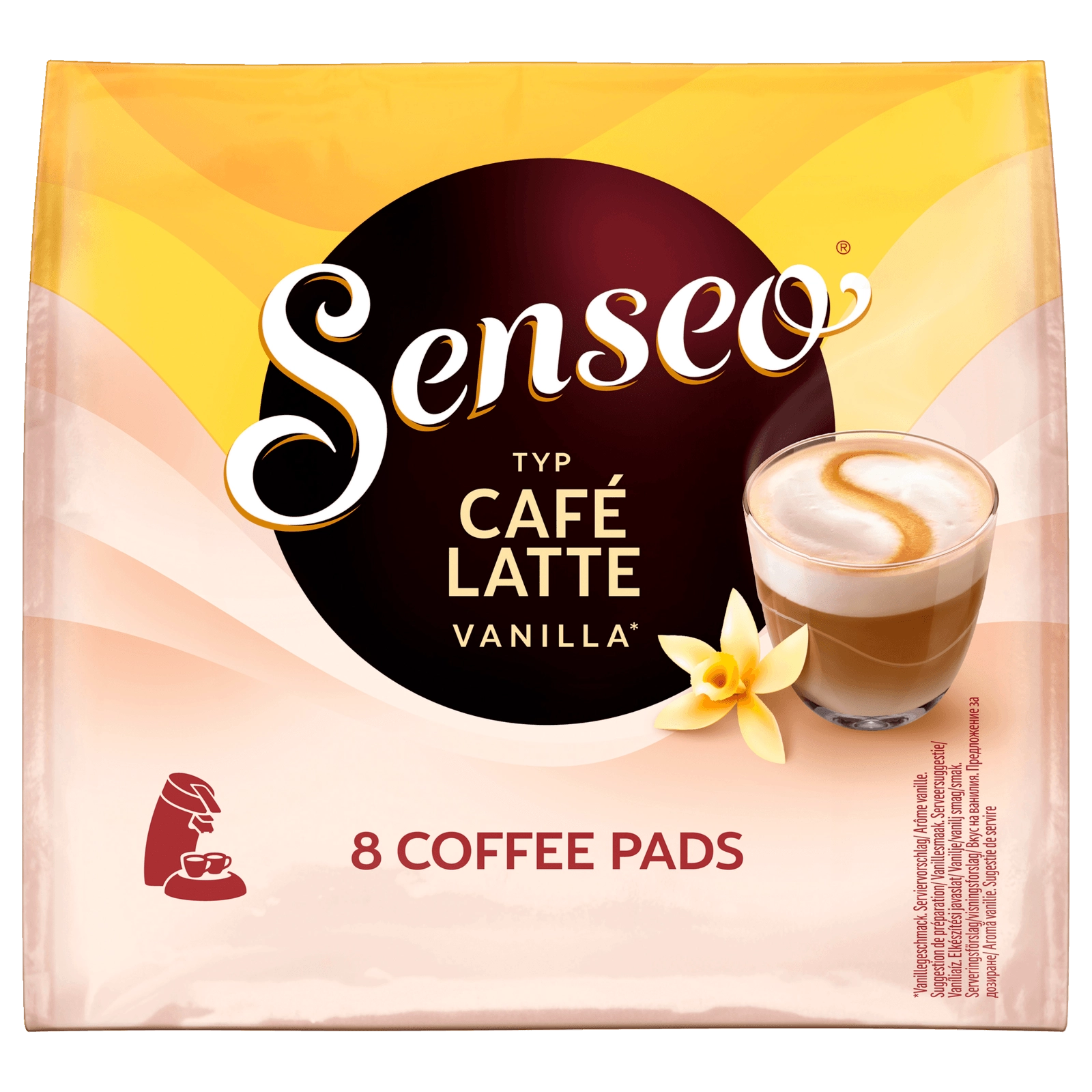 Senseo Pads Café Latte Vanilla 92g, 8 Kaffeepads