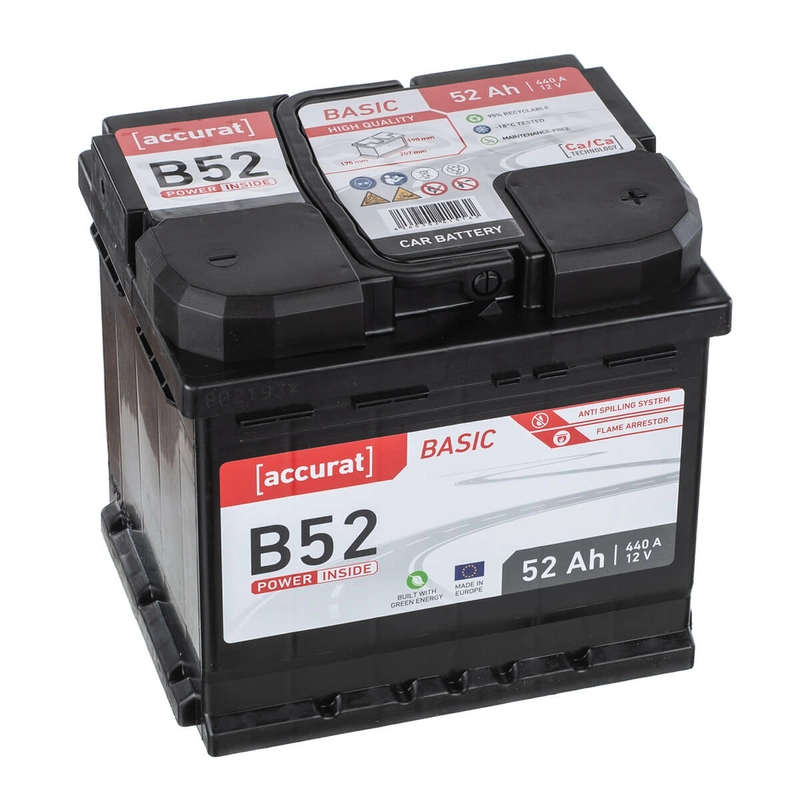 Accurat Basic B52 Autobatterie 52Ah