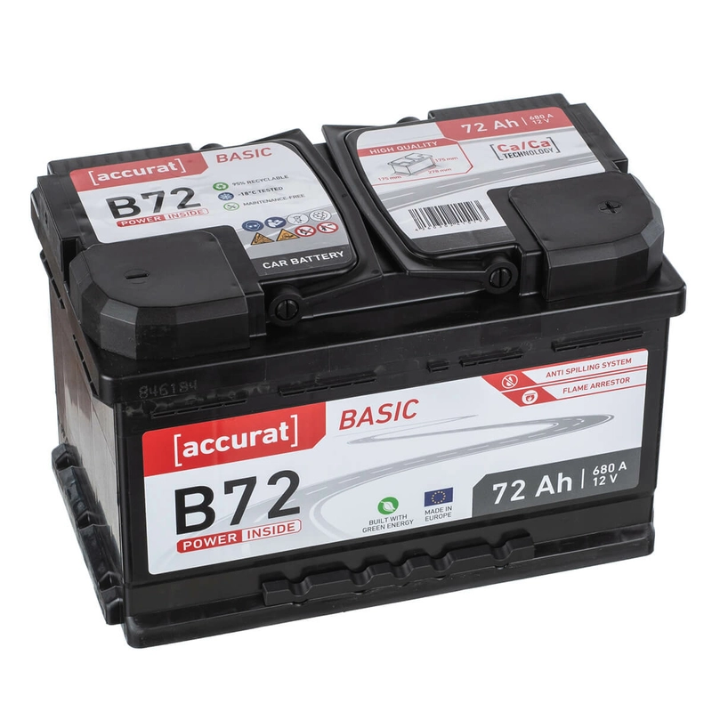 Accurat Basic B72 Autobatterie 72Ah