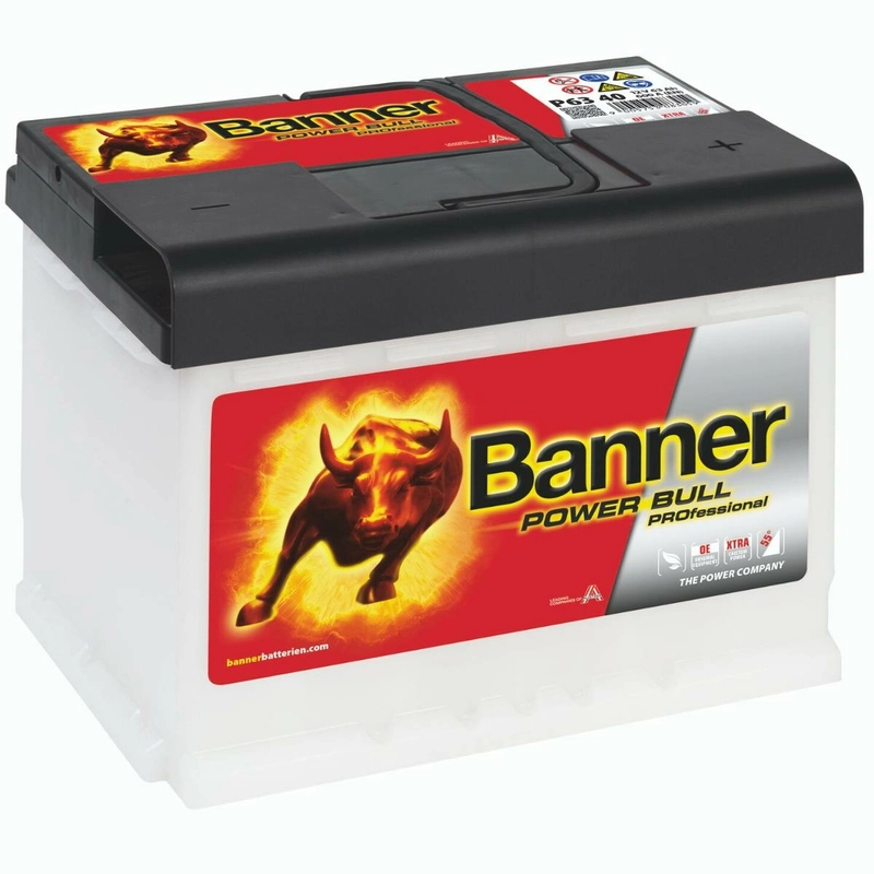 Banner P6340 Power Bull PROfessional 63Ah Autobatterie