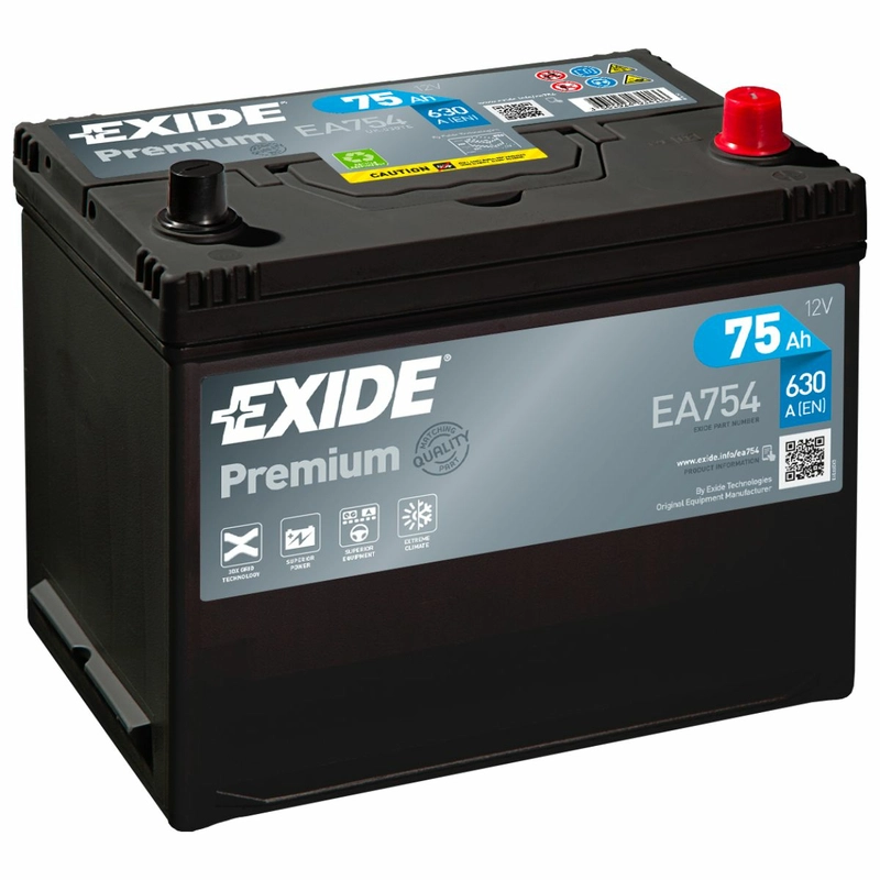 Exide EA754 Premium 75Ah Autobatterie