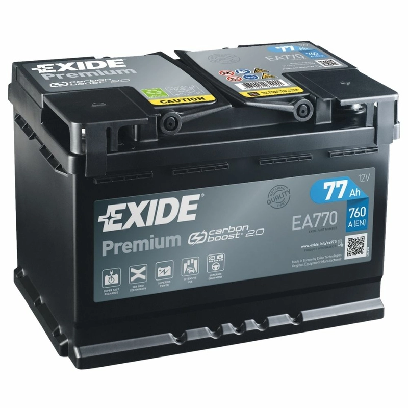 Exide EA770 Premium Carbon Boost 77Ah Autobatterie