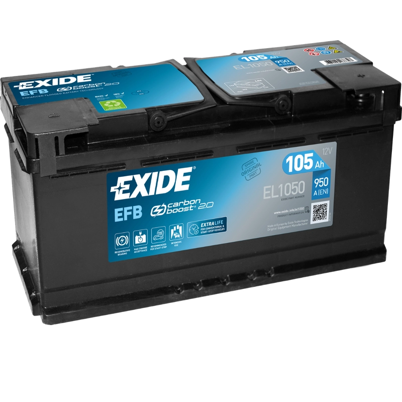 Exide EL1050 12V EFB Autobatterie 105Ah