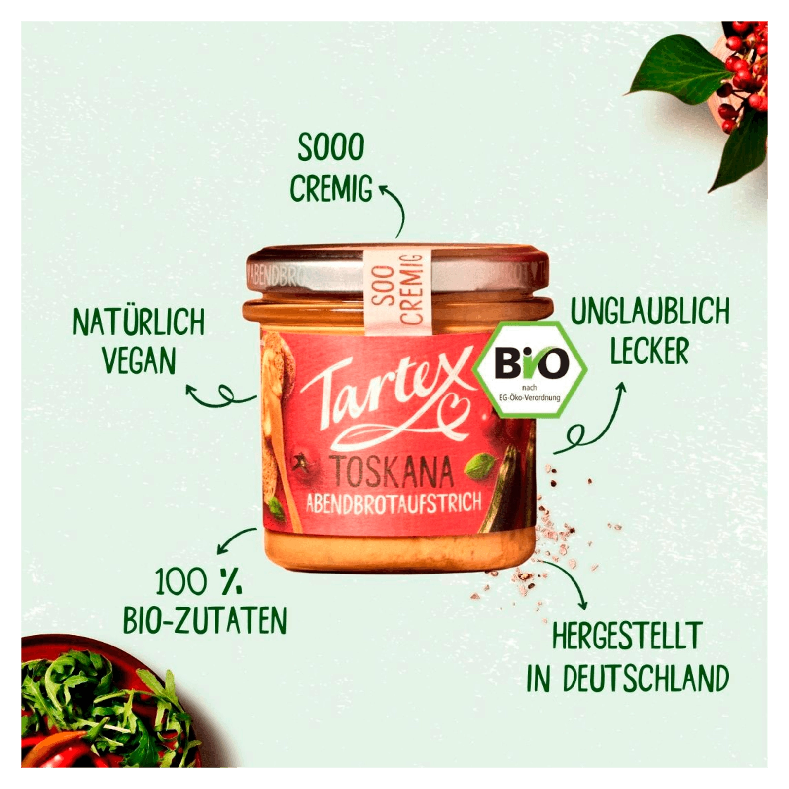 Tartex Bio Brotaufstrich Toskana 140g