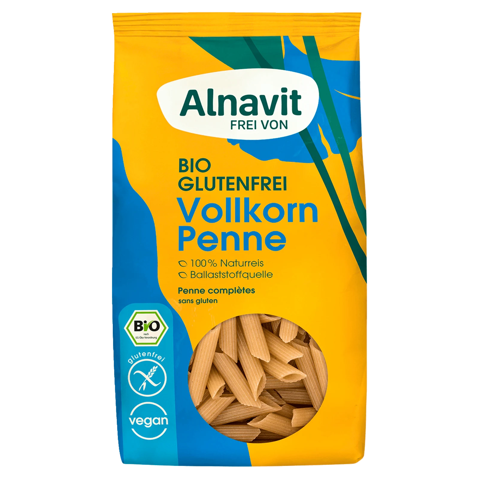 Alnavit Bio Vollkorn Penne glutenfrei 250g