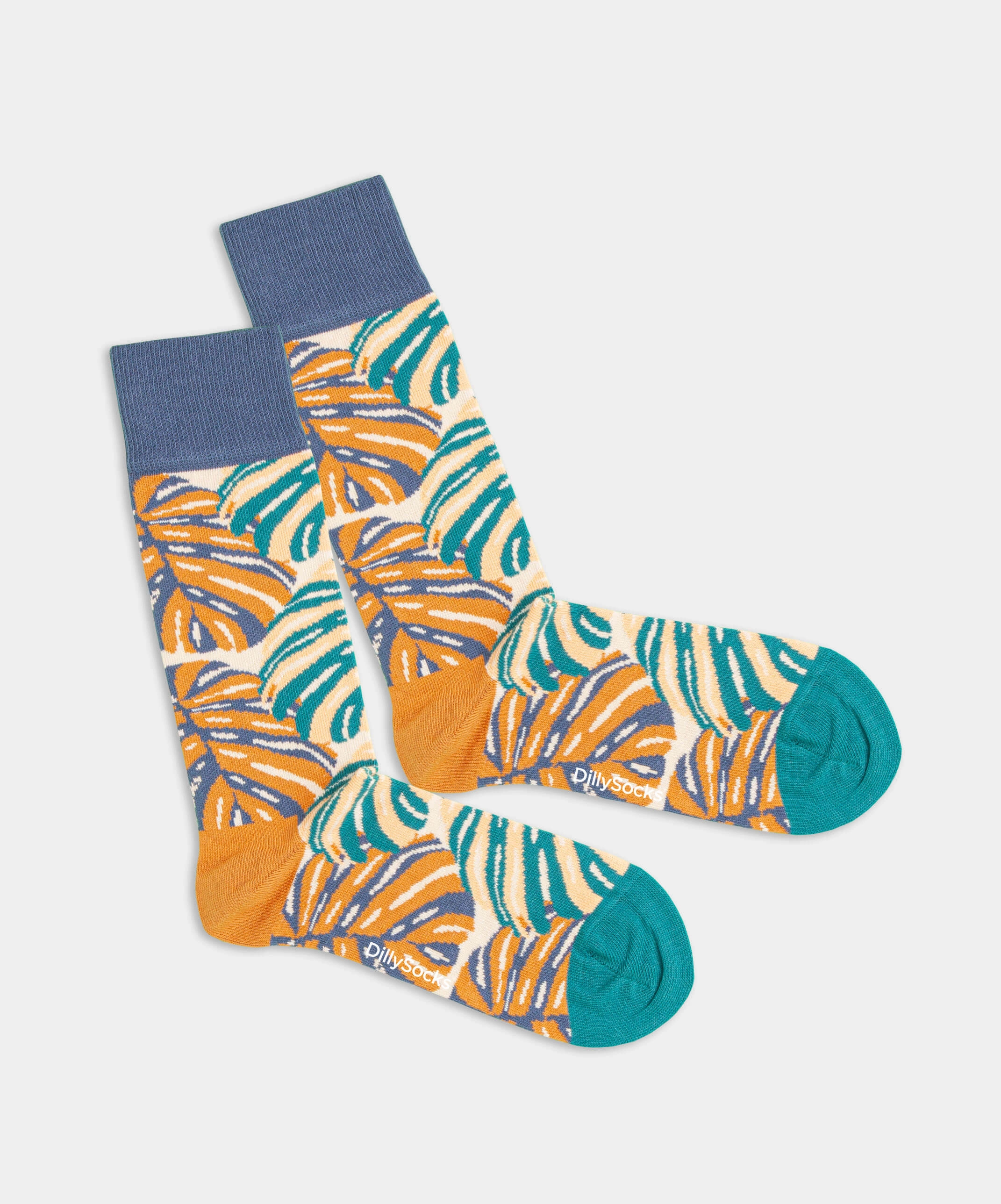 - Socken in Beige mit Blumen Motiv/Muster