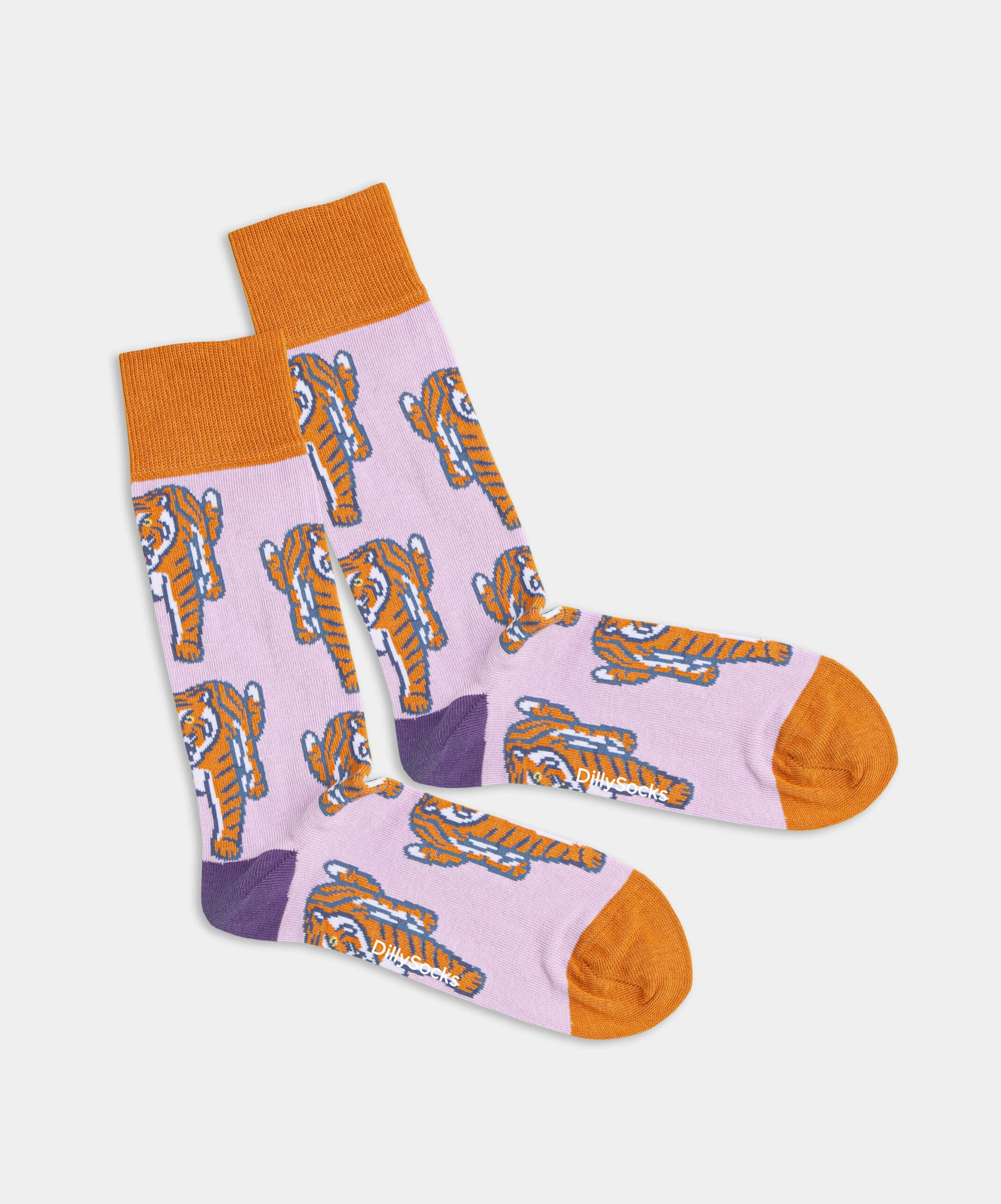 - Socken in Rosa mit Tier Katze Motiv/Muster