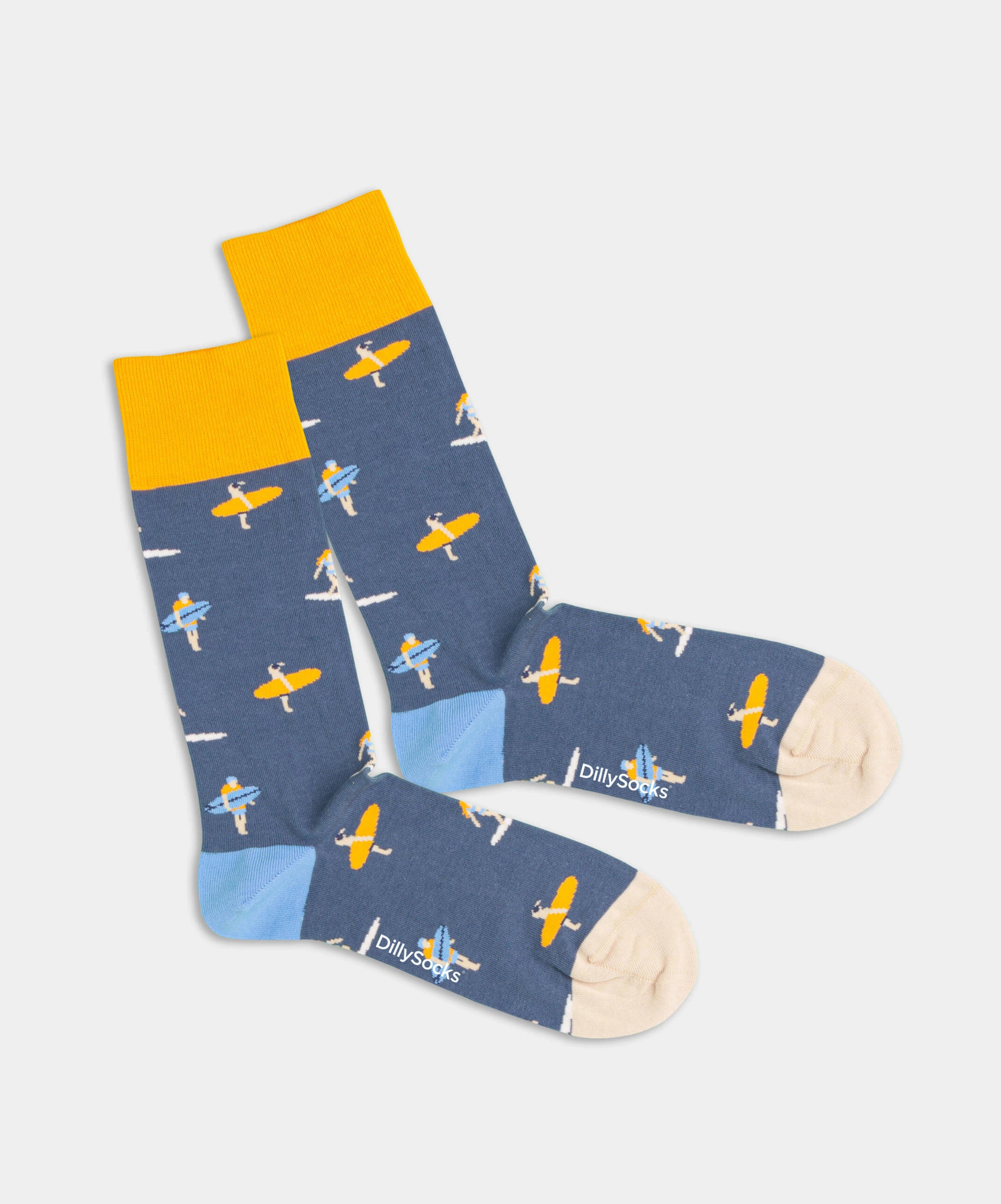 - Socken in Blau mit Sport Motiv/Muster