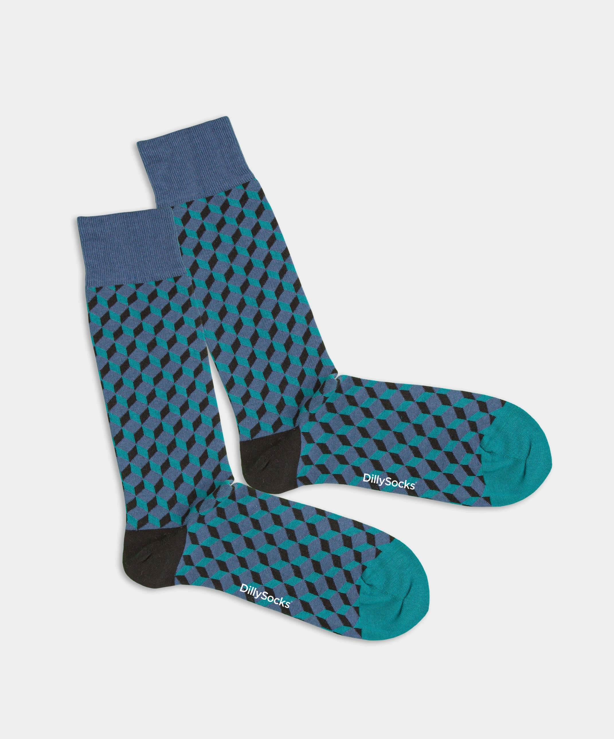 - Socken in Blau mit Dice Motiv/Muster