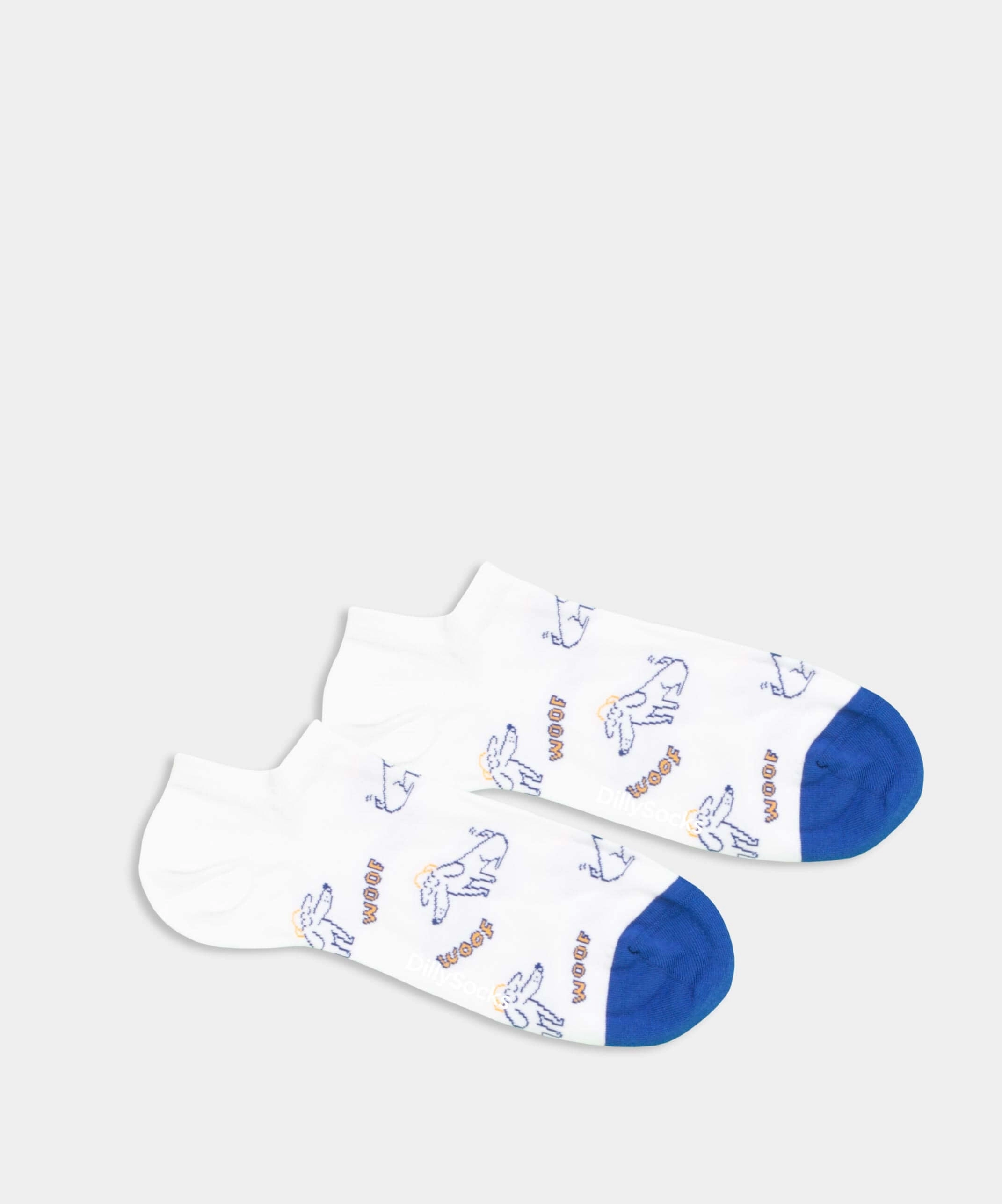 - Sneakersocken in Weiss mit Hund Tier Motiv/Muster