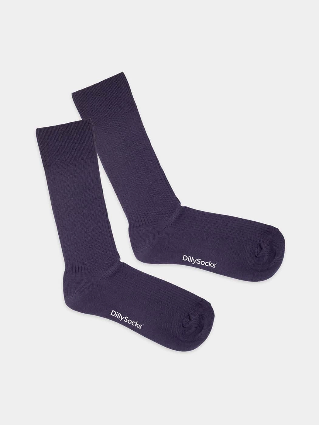 - Socken in Violett mit Uni Motiv/Muster