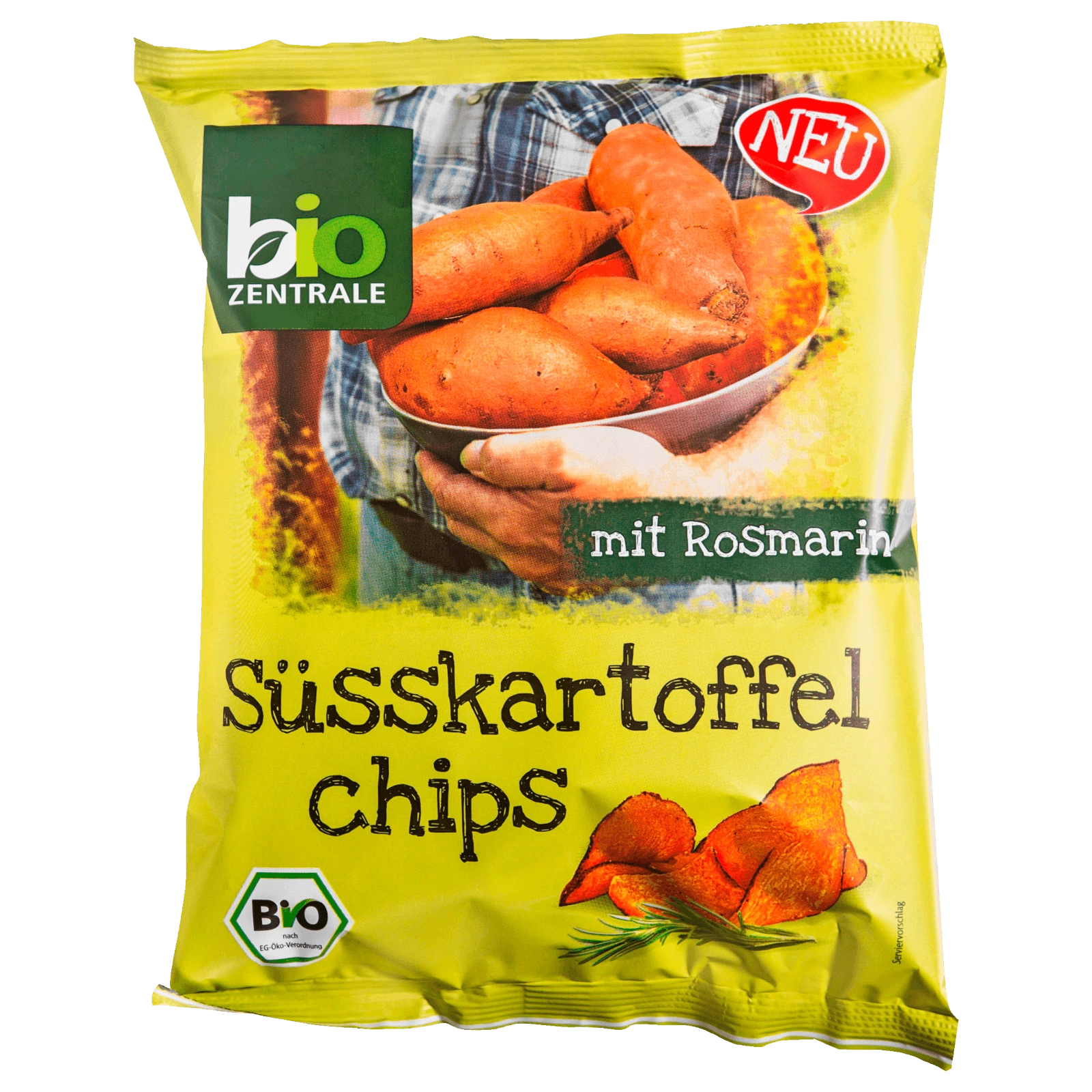 Biozentrale Bio Süßkartoffelchips mit Rosmarin 75g