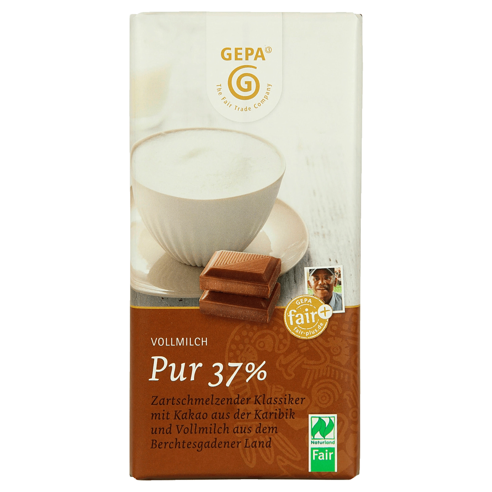 Gepa Bio Schokolade Vollmilch pur 100g